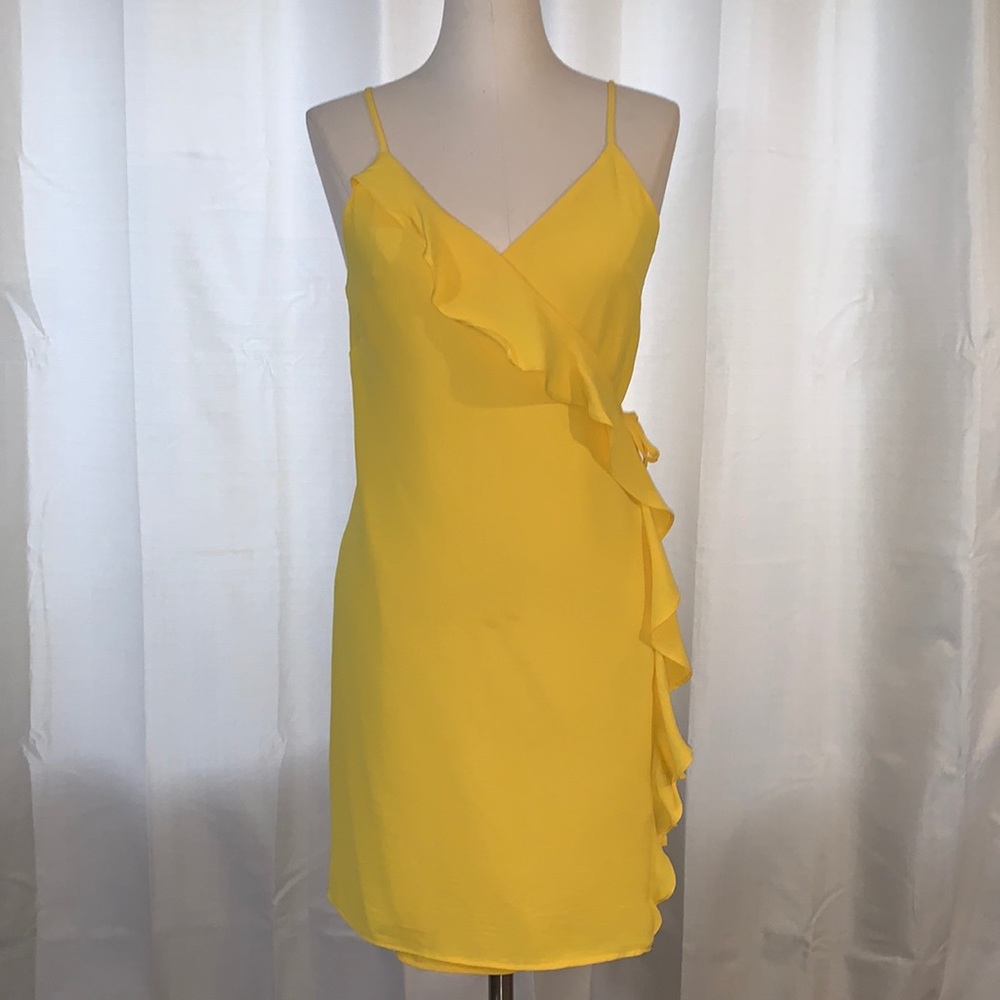 South Moon Under Asymmetrical ruffle wrap dress